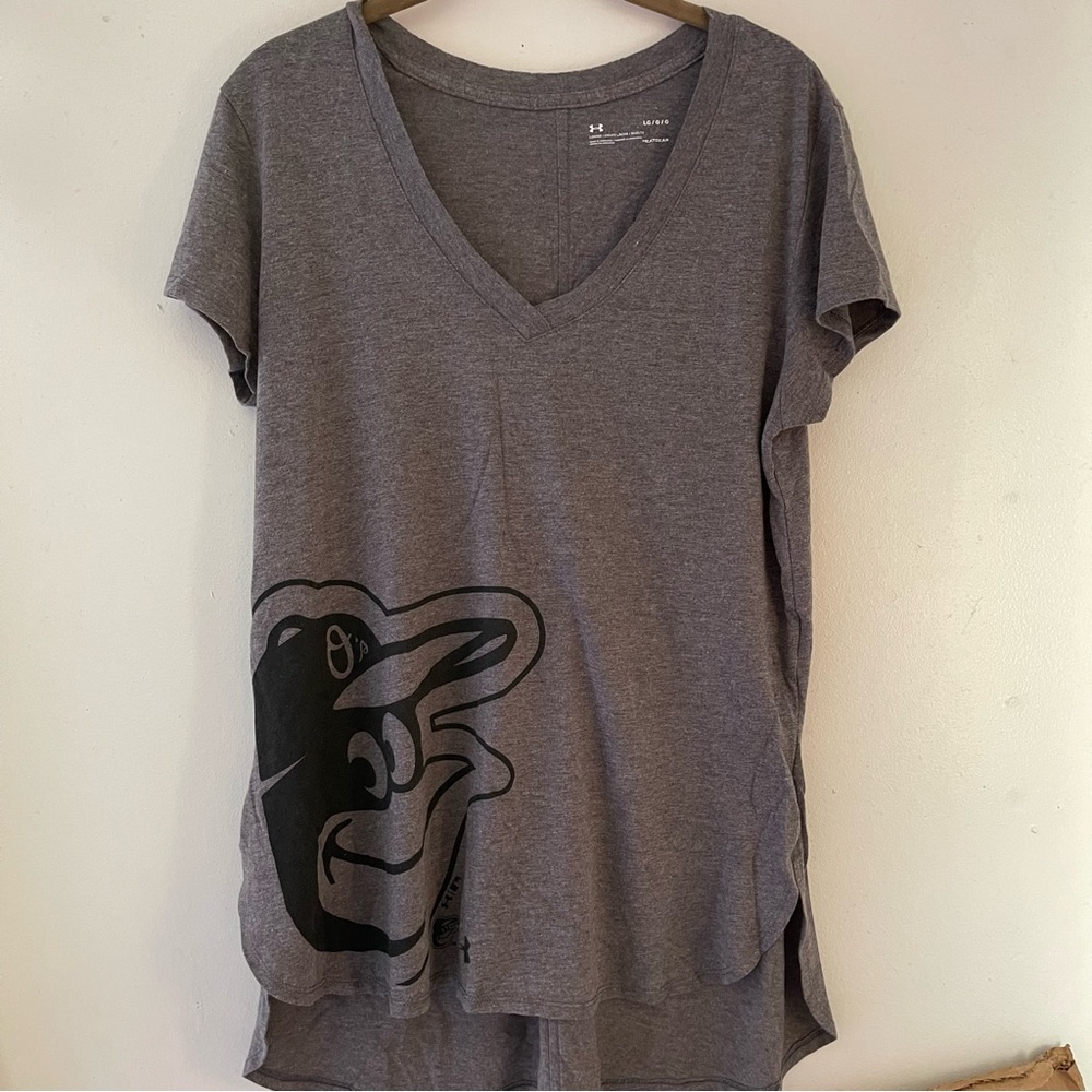 Under Armour Baltimore Orioles Gray Short Sleeve Top